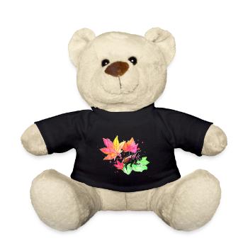 Stag beetle in autumn - Teddy Bear - black - Front