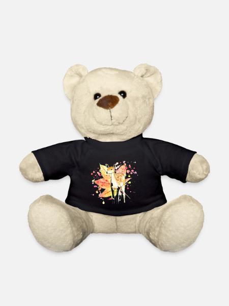 Deer with leaves - Teddy Bear - black