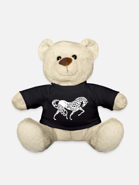 Keltisches weißes Pferd - Teddy - Schwarz