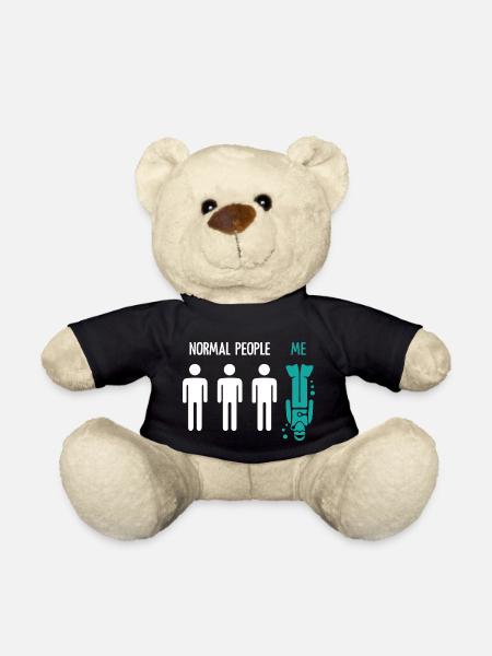 Normal People Me Scuba Diving T Shirt - Teddy - Schwarz