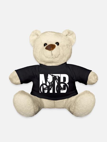 Bike Silhouette with Bold Lettering - Teddy Bear - black