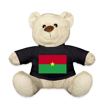 Drapeau du Burkina Faso - Nounours - noir - Devant