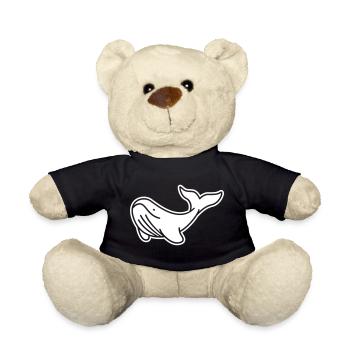 Majestätischer Wal – Ozean & Tierschutz Design - Teddy - Schwarz - Vorne