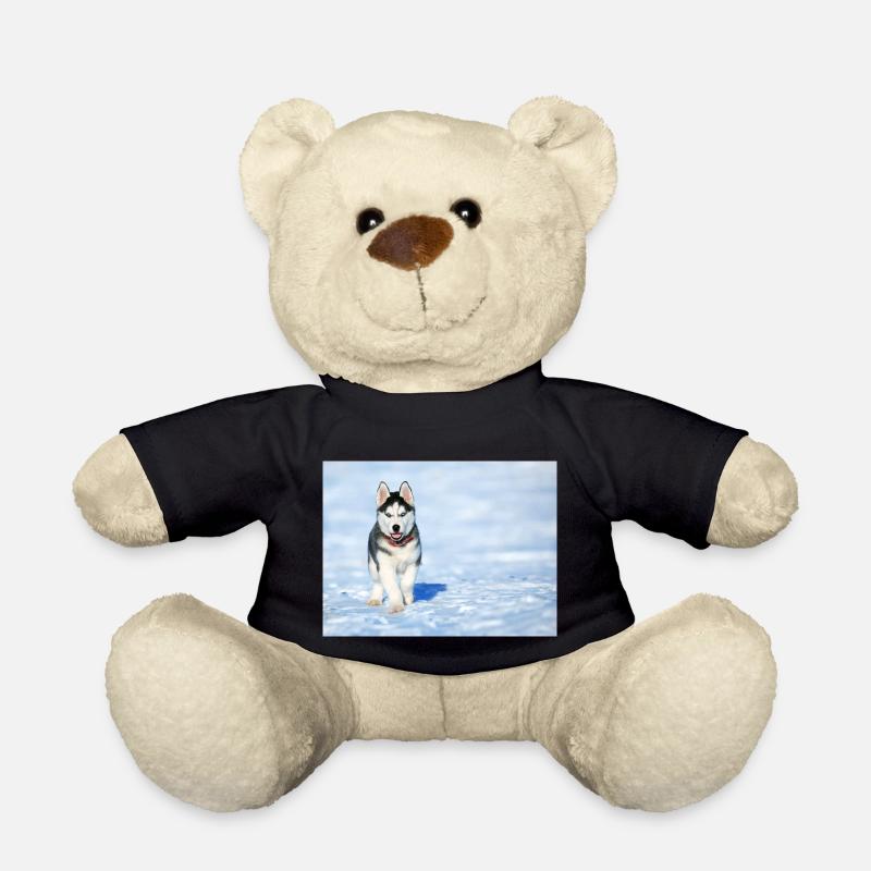Husky-Welpe im Schnee - Teddy - Schwarz