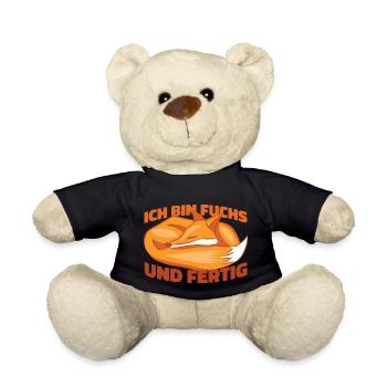 Süßer Fuchs mit Spruch Fuchs und fertig - Teddy - Schwarz - Vorne