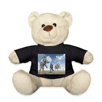 Mammoths and Homo Habilis - Teddy Bear - black - Front