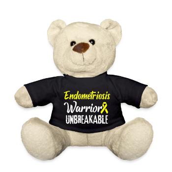 Endometriosis Disease Awareness Warrior - Teddy Bear - black - Front
