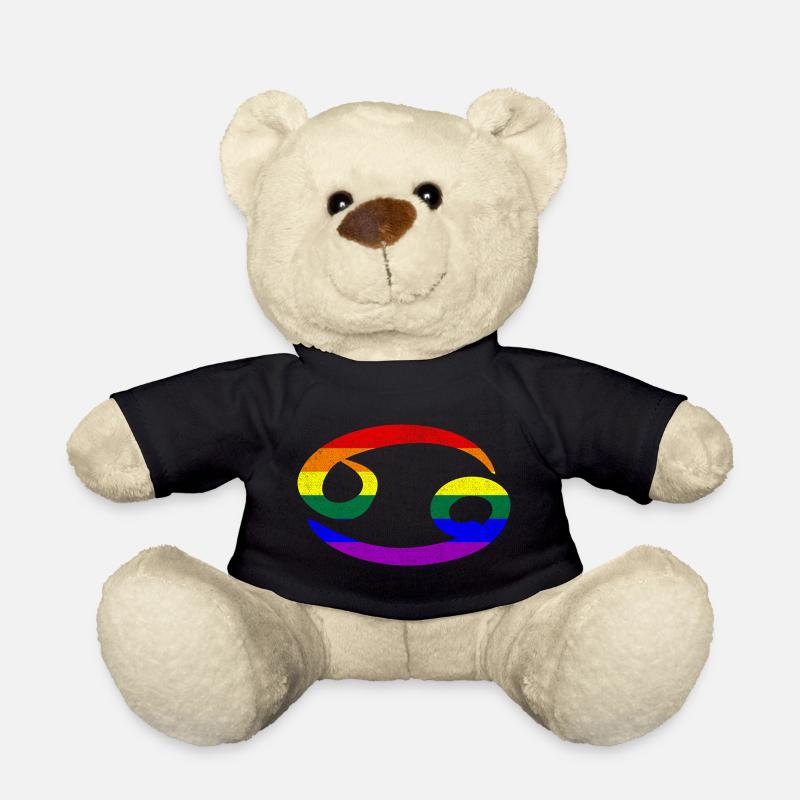 LGBT Gay Pride Flagge Krebs Sternzeichen - Teddy - Schwarz