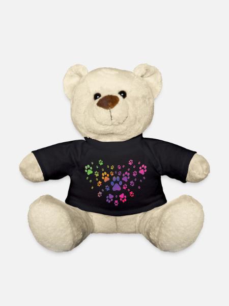 Paw heart - Teddy Bear - black