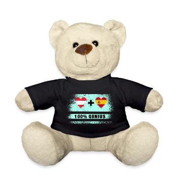 Austria and Spain 100% Ingenious / Gift - Teddy Bear - black - Front
