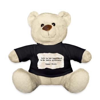 Oscar wilde quote - Teddy - Schwarz - Vorne