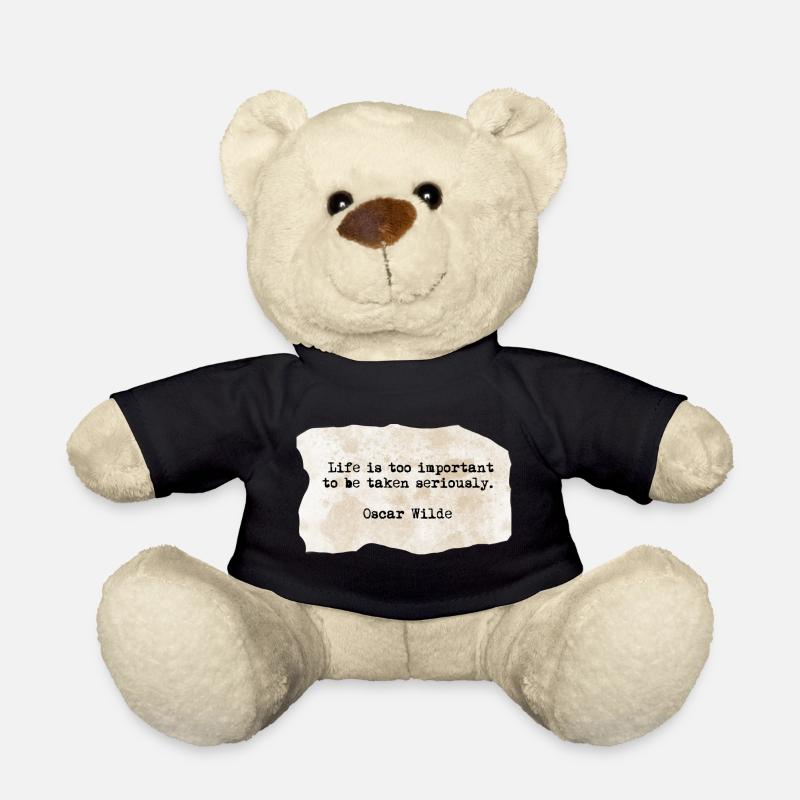 Oscar wilde quote - Teddy - Schwarz