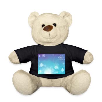 flocons de neige angles morts bleus - Nounours - noir - Devant