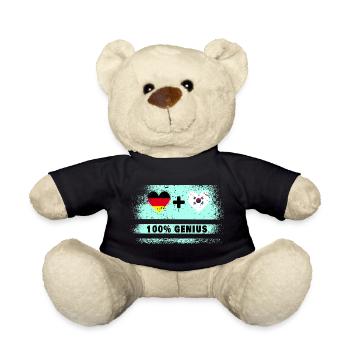 Deutschland und Südkorea 100% Genial / Geschenk - Teddy Bear - black - Front