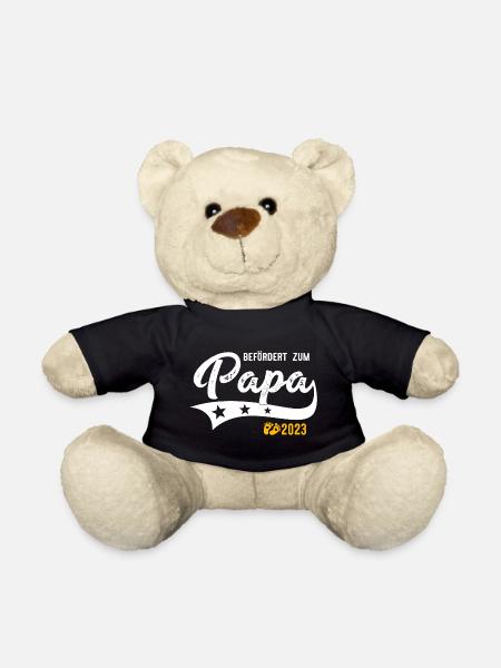 Befördert zum Papa 2023 Babyfüße - Teddy - Schwarz