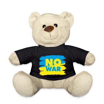 Paix Ukraine pas de guerre Paix мир Drapeau de guerre - Nounours - noir - Devant