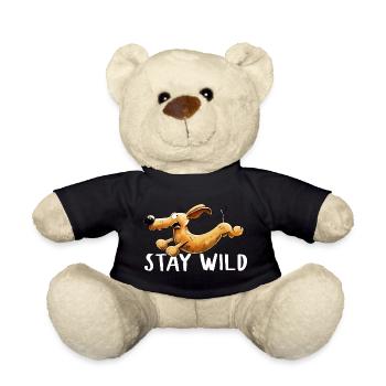 Wild Dachshund I Dachshund I Teckel I Dog - Teddy Bear - black - Front