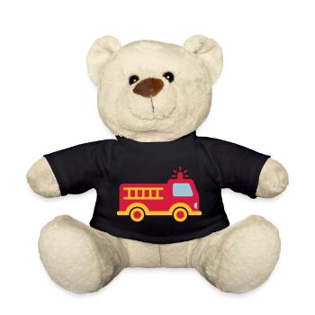 Camion de pompiers avec échelle - Nounours - noir - Devant