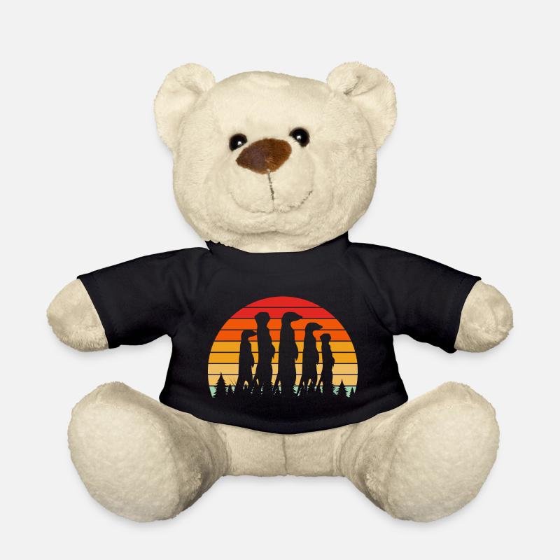 Erdmännchen Zoo Safari Tier Retro - Teddy - Schwarz