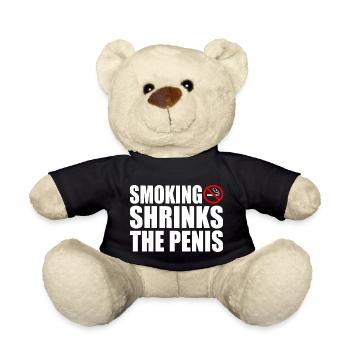 Smoking shrinks the penis - Teddy Bear - black - Front