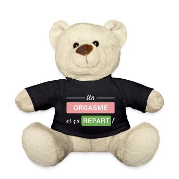 Un orgasme et ça repart ! - Nounours - noir - Devant