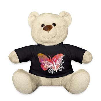 Ich liebe Schmetterlinge - Teddy - Schwarz - Vorne