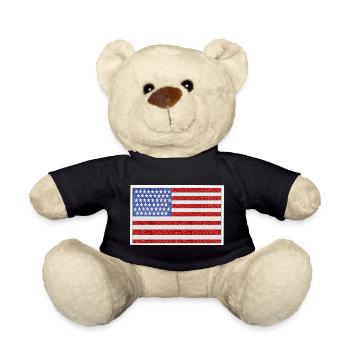 Flagge der Vereinigten Staaten - Teddy - Schwarz - Vorne