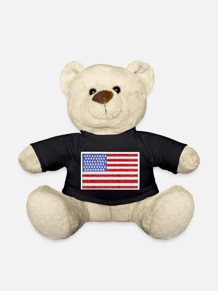 USAs flagg - Teddybjørn - svart