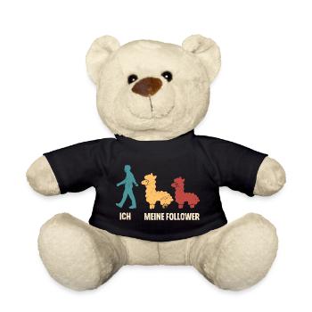 Alpaka Ich Und Meine Follower - Teddy - Schwarz - Vorne