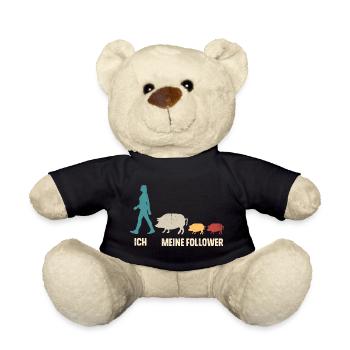 Schwein Landwirtin Ich Und Meine Follower - Teddy - Schwarz - Vorne