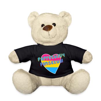 Perpetually Pansexual LGBTQIAP+ pan pride flag - Teddy Bear - black - Front