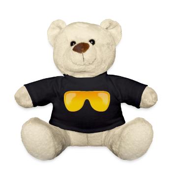 Lunettes de soleil dorées - Nounours - noir - Devant