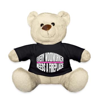 felling funny sayings forest work - Teddy - Schwarz - Vorne