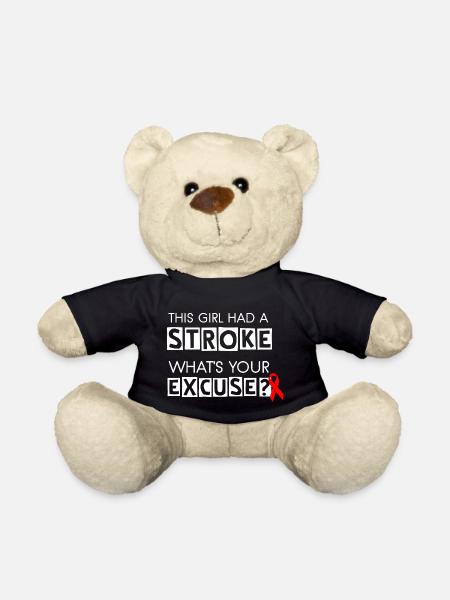 This Girl Had A Stroke - Teddy Bear - black