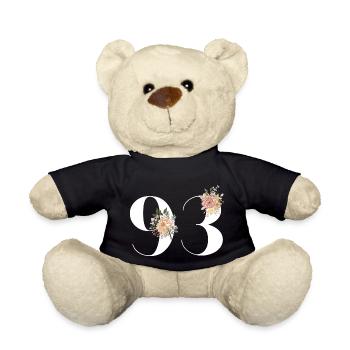 93rd Anniversary Flowers (Gift of 93 years) - Teddy Bear - black - Front