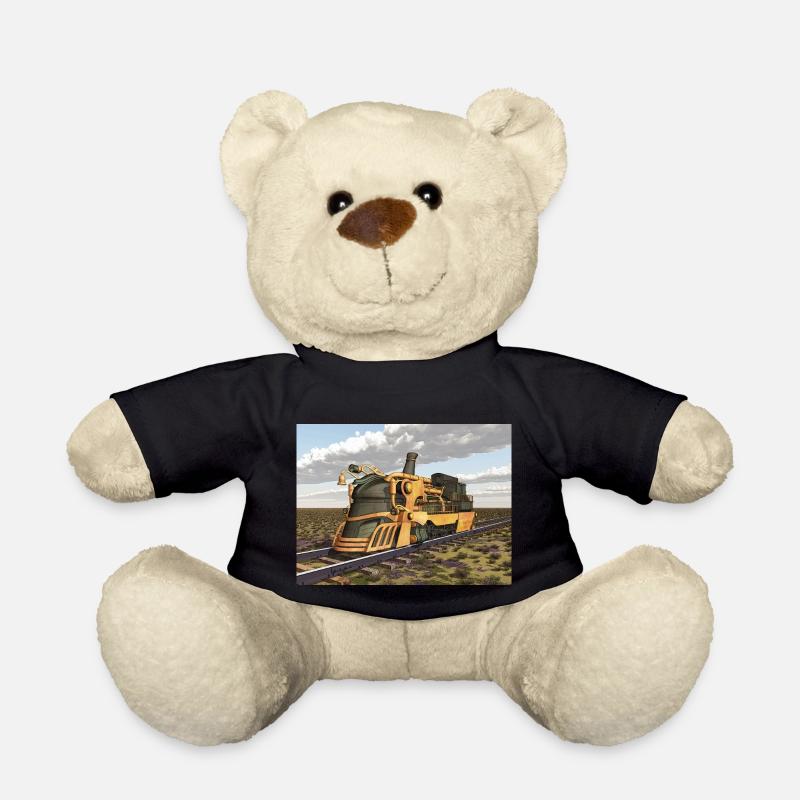 Steampunk steam locomotive - Teddy Bear - black