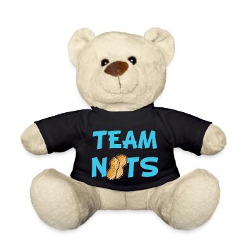Gender Reveal Team Nuts Announcement Baby Shower - Nounours - noir - Devant