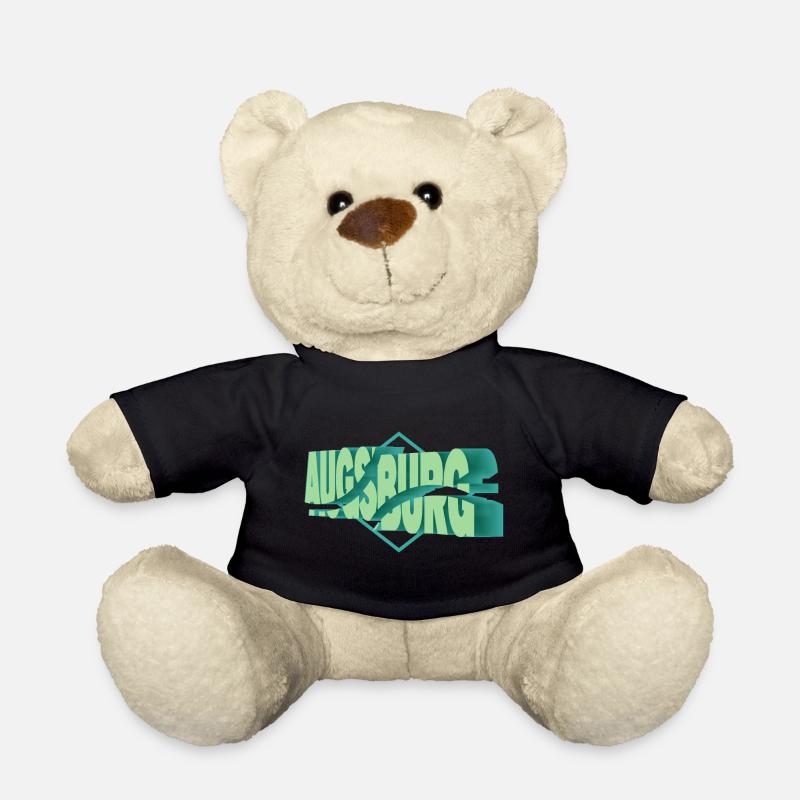 Augsburg Deutschland Stadt 3D Schrift Skyline - Teddy - Schwarz