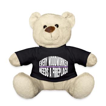 idée cadeau drôle de menuiserie papaconstruction de conception - Nounours - noir - Devant