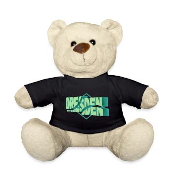 Dresde Allemagne Ville 3D Font Skyline - Nounours - noir - Devant