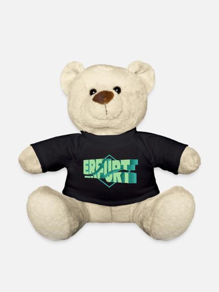 Erfurt Deutschland Stadt 3D Schrift Skyline - Teddy - Schwarz