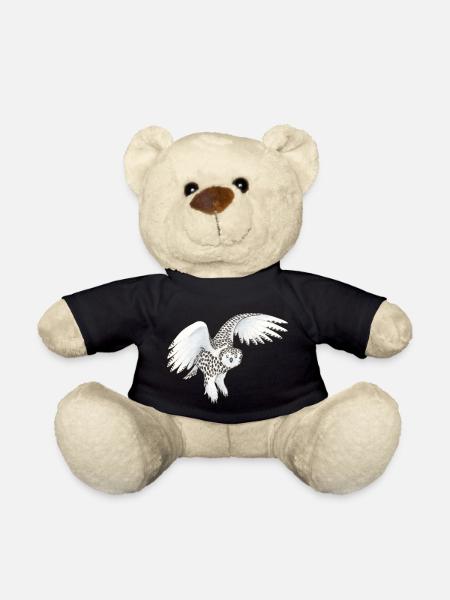 Schneeeule - Teddy - Schwarz
