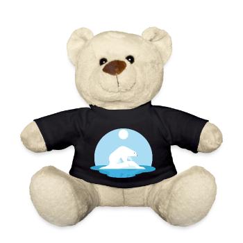 Polar Bear - Teddy Bear - black - Front