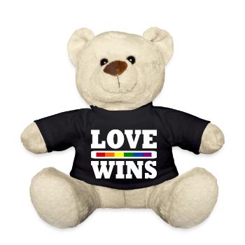 Love wins - Teddy Bear - black - Front