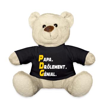 papa drôlement génial / cadeau humour papa - Nounours - noir - Devant
