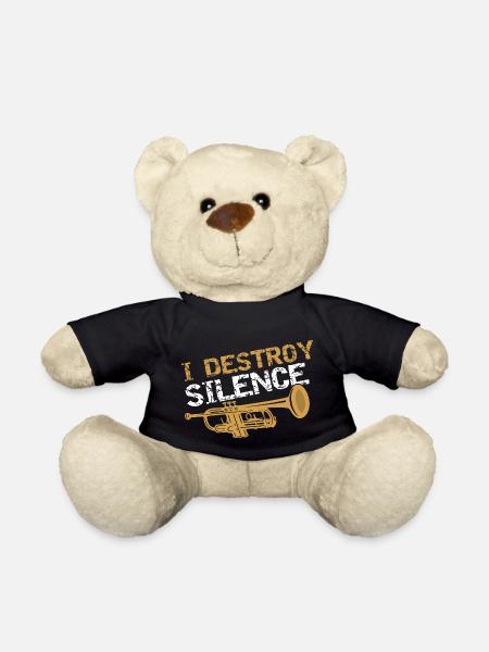 I Destroy Silence Trumpeter Trumpet Player - Teddy - Schwarz