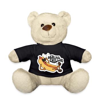 Serial Chiller Sarkastic Hot Dog Design - Teddy - Schwarz - Vorne
