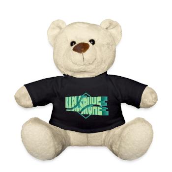 Karlsruhe Germany City 3D Font Skyline - Teddy Bear - black - Front