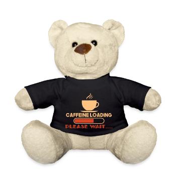 KOFFEINLADUNG BITTE WARTEN - Teddy - Schwarz - Vorne