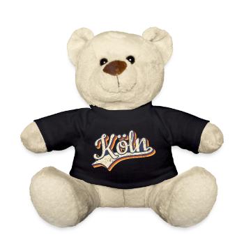 Deutschland Köln Vintage Retro Typografie - Teddy - Schwarz - Vorne